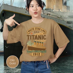 Titanic T-Shirt for Girls – RMS Titanic 1912 White Star Line Shirt with Vintage Design for Young History Fans and Dreamy Adventurers T261
