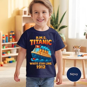 RMS Titanic 1912 Shirt for Kids – White Star Line Gift Tee Shirt – Perfect Present for Ship-Loving Boys or Girls, Christmas or Birthday T272