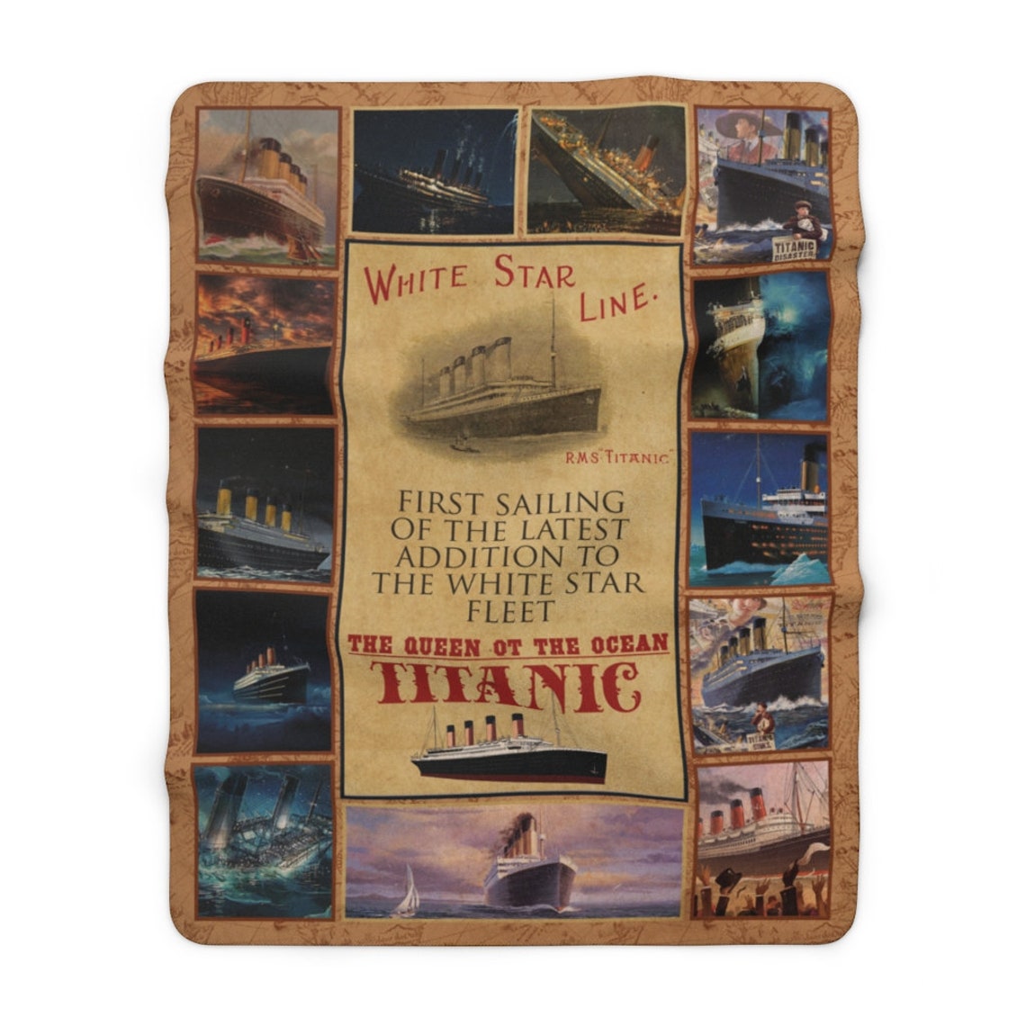 Titanic Blanket Reusable Fleece Blanket Personalized Boy Etsy