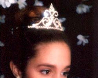 R21G Oro Rhinestone Cristal Tiara