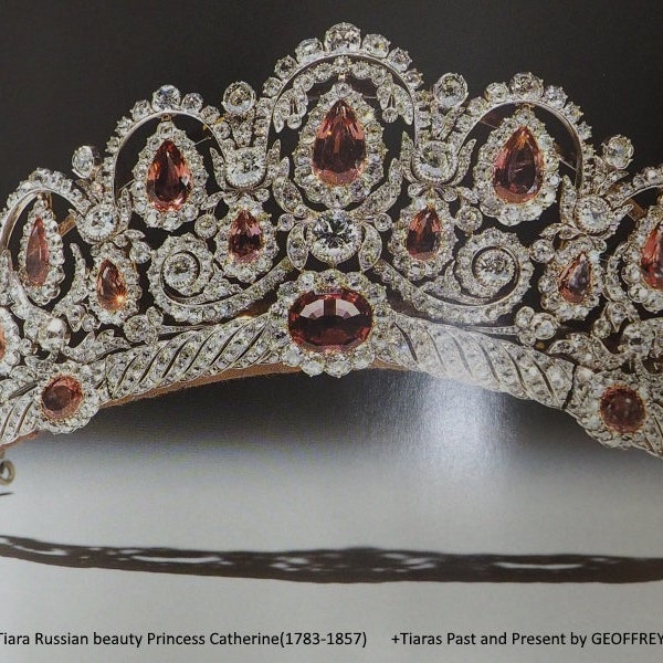 Princess Catherine Gold Ruby Tiara Crown Replica Russian Princess Catherine (1783-1857)