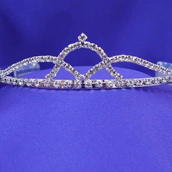 Prom dress rhinestone tiara simple elegant