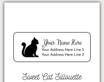 30 Custom Cat Art Personalized Address Labels 30 Custom Cat Art Personalized Address Labels