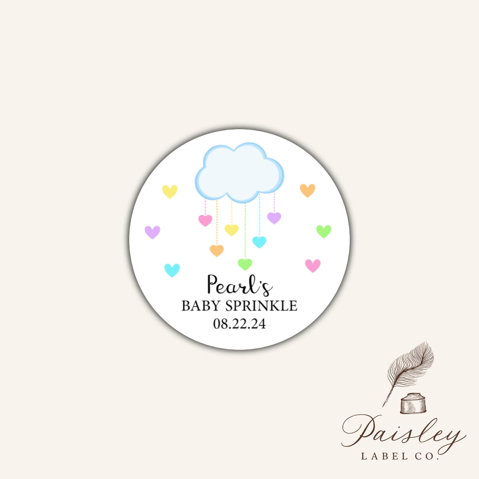 Sprinkle Container Sticker Baby Sprinkle Shower Favor Label Stickers Sprinkled With Love ...