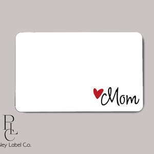 Love Mom Red Heart Mom Little Doodles Tiny Mini Flat Note Cards Lunch Box Notes Love Notes Gift Tags Flat Little Notes Set of 60 Cards