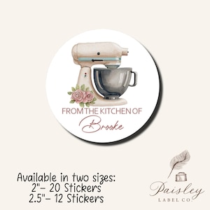 From the Kitchen of Labels Baking Stickers Stand Mixer Boho Baking ...