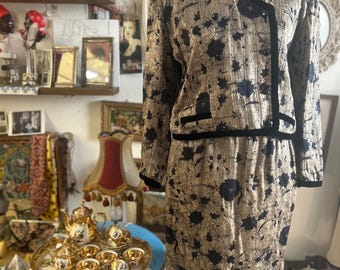 Vintage Emanuel Ungaro deux pieces / Vintage jacket and skirt / Silk and Velvet Ungaro / Rare item