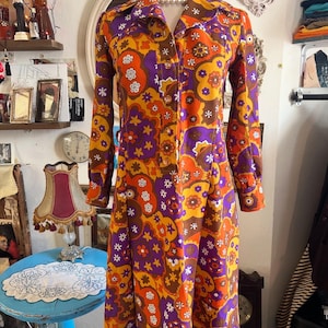 60s psychedelic dress/ Vintage Mod Dress/ One of a kind Vintage Dress