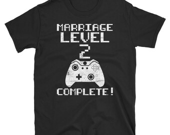 Gamer 2nd Anniversary Shirt - Funny Gamer Level 2 Unlocked Gift Shirt