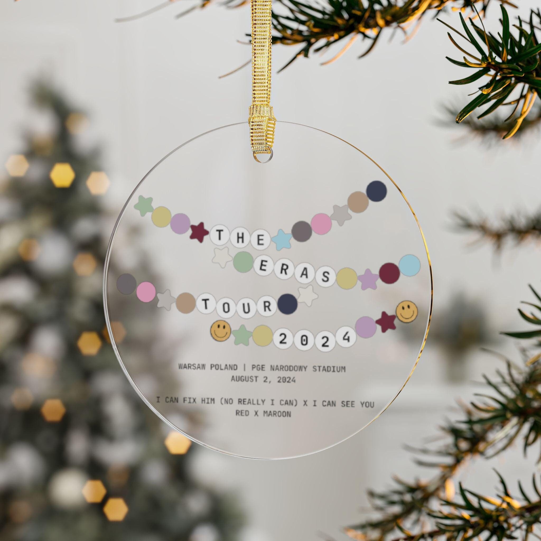 Eras Tour Ornament,Eras Tour Keepsake,Eras Tour Gift,Taylor Merch, Taylor Fan Gift,Swift Christmas, Taylor Christmas,Taylor Ornament