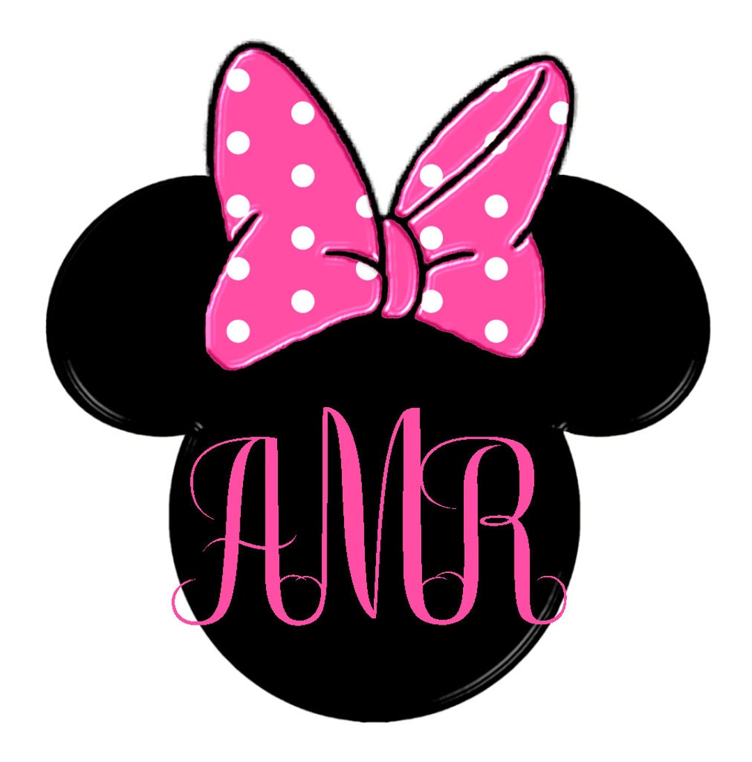 Pink Minnie Mouse Iron On Transfer For Light or Dark Fabric