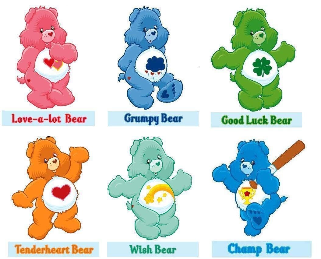 Care Bears Colors Names Care Bears Colors Names