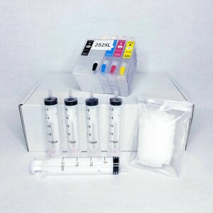 Epson T252XL Refillable Ink Cartridge Set!!! Auto Reset Chip[ARC] GUARANTEE. Epson WF: 7110 7210 7610 7620 7710 7720 3620 3640 compatible!!!