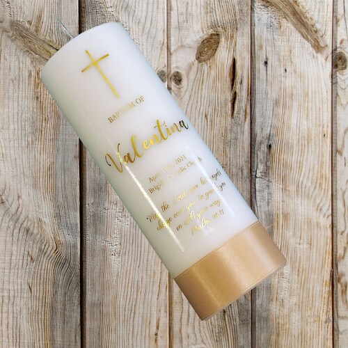 Baptism Candle Christening Candle New Born Candle Wedding Etsy