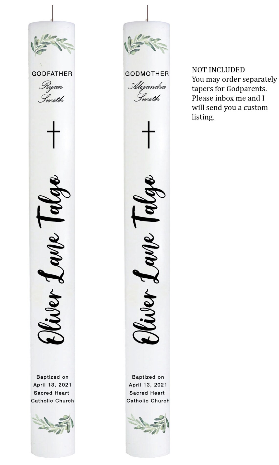 Baptism Candle Baptism Christening Candle Etsy