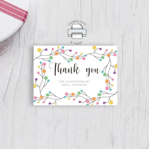 Thank you for supporting Small Business - Printable Print and Cut