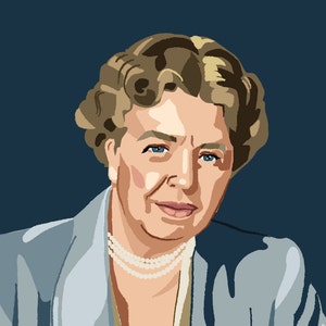 PRINTABLE Eleanor Roosevelt Illustration Art Print Funny, Inspirational ...