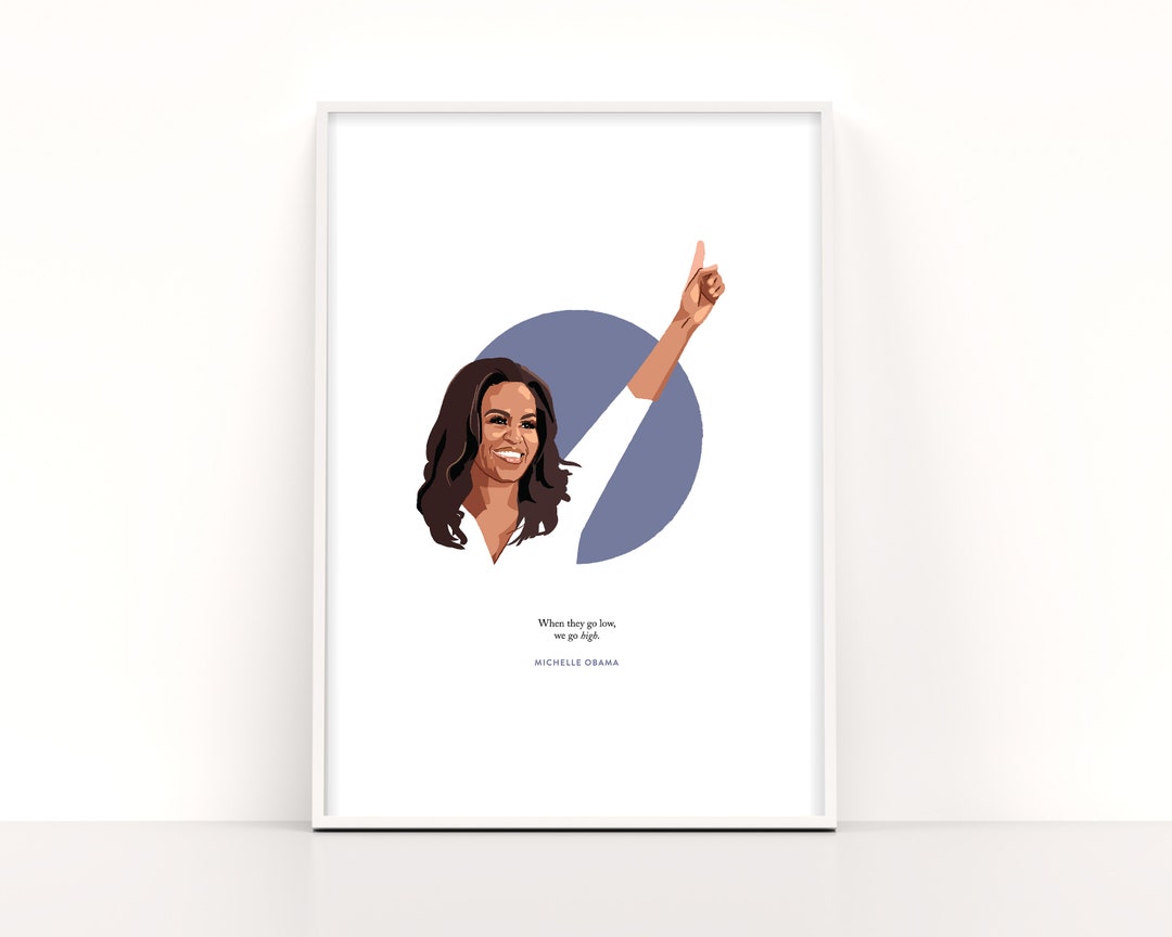 PRINTABLE Michelle Obama Illustration Art Print when - Etsy