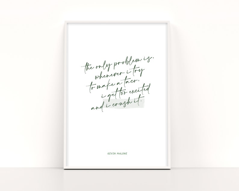 Printable Poster The Office Kevin Malone Chili Quote Etsy