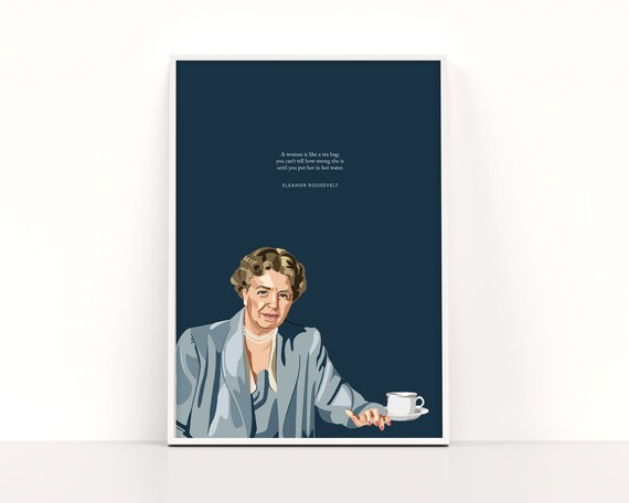 PRINTABLE Eleanor Roosevelt Illustration Art Print Funny - Etsy