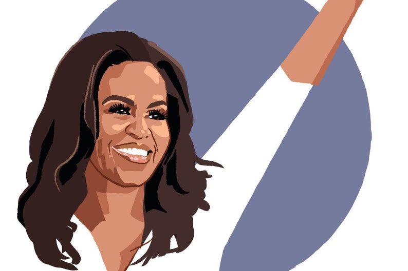 PRINTABLE Michelle Obama Illustration Art Print when - Etsy
