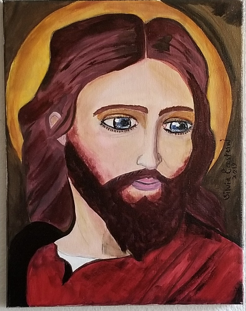 Jesus paintings acrylic art religios painting Etsy