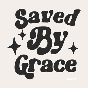 SAVED BY GRACE 2.5 Vinyl Matte Sticker image 2