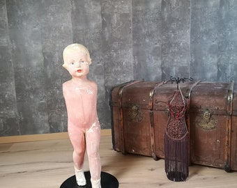 Child Mannequin Doll - Plaster and Hand Painted Mannequin - Blonde Girl Mannequin - Shop Mannequin