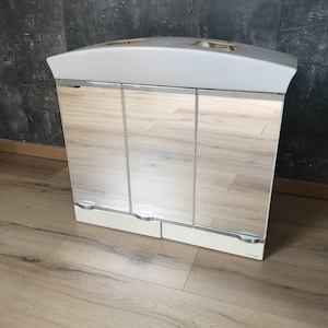Medicine Cabinet with 3 door mirror - Hanging plastic - 2 drawers - Bathroom cabinet - Allibert Belgium - Shaving cabinet with lighting