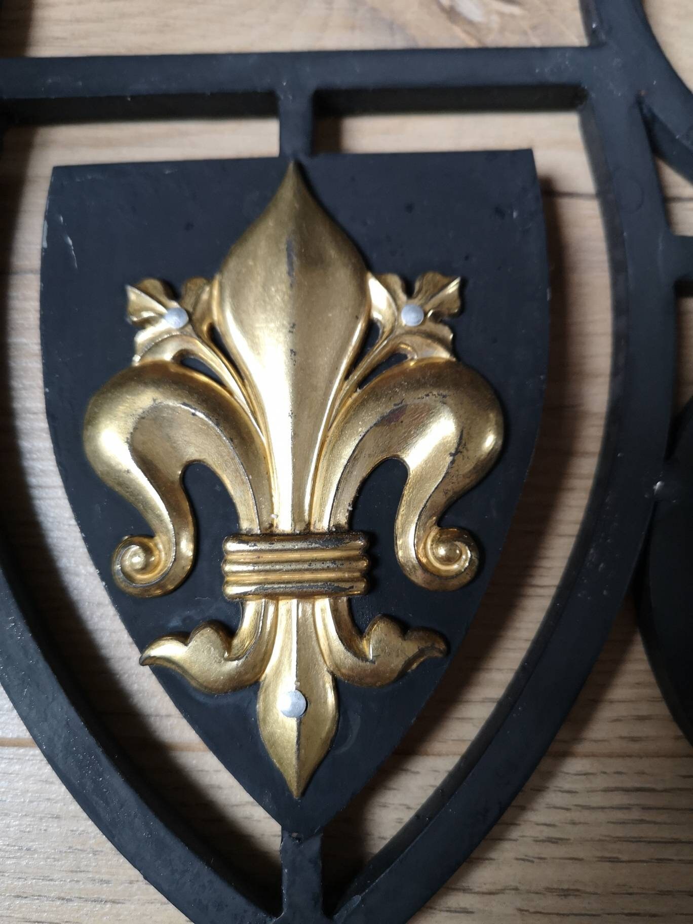 French Black Wrought Iron Wall Coat Rack 6 Clothes Hangers Etsy