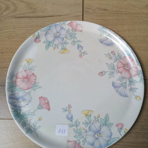 Revoi Porcelain France Dish - Round Floral Decorative Plate - Ceramic Bowl