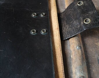 Leather Black Portfolio Folder - Koloman Handler - Writing Folder