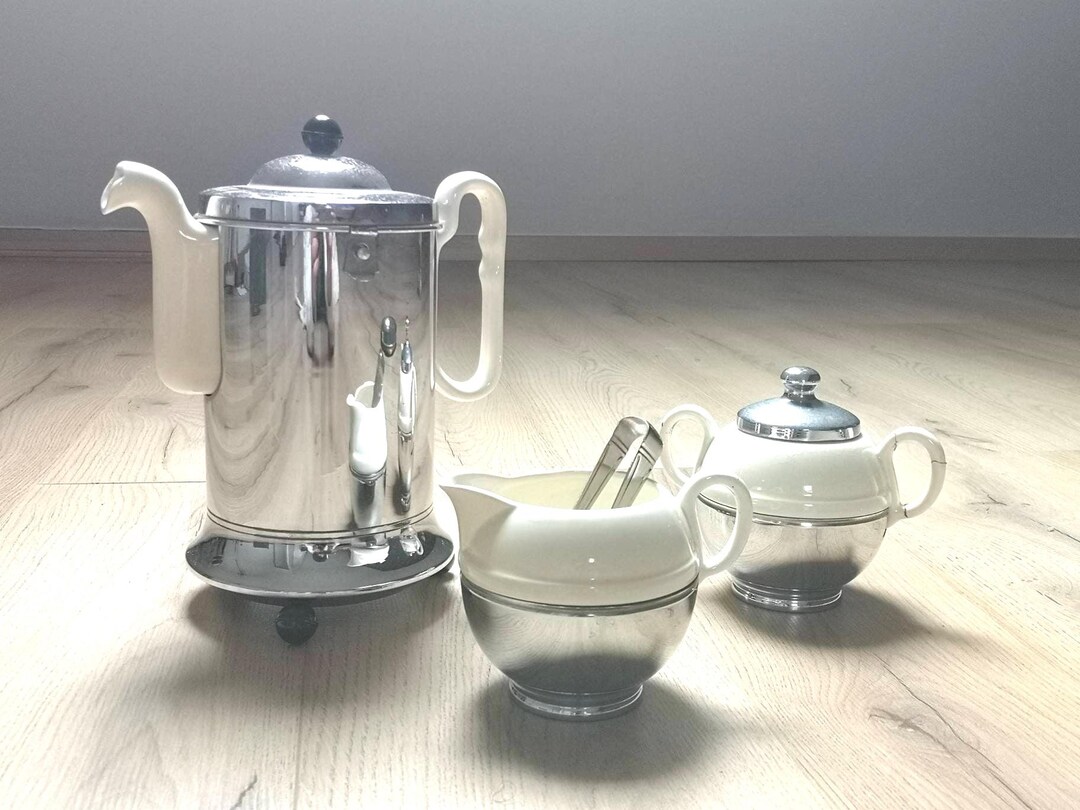 Art Deco Insulated Coffee - Benraad Made Holland - Chrome Coffee