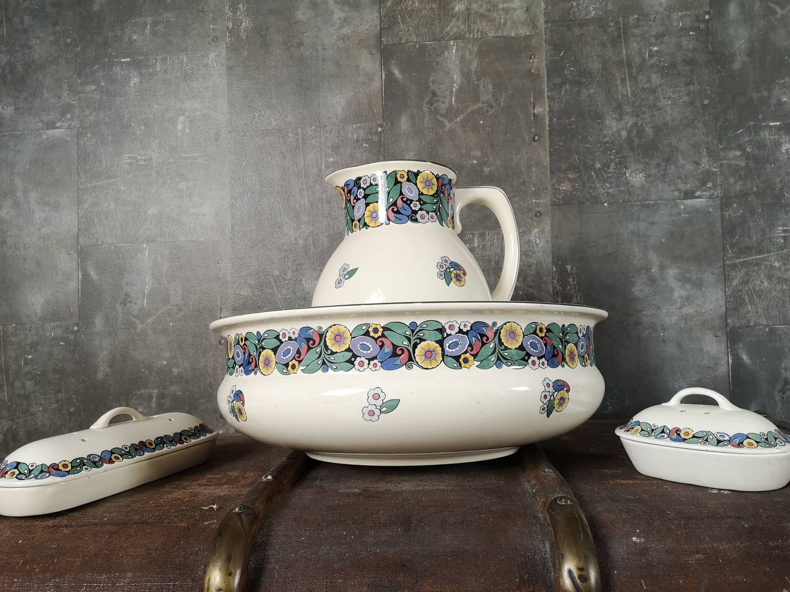 Villeroy Boch Toilet Set Washbasin Wash Basin With Pitcher Etsy