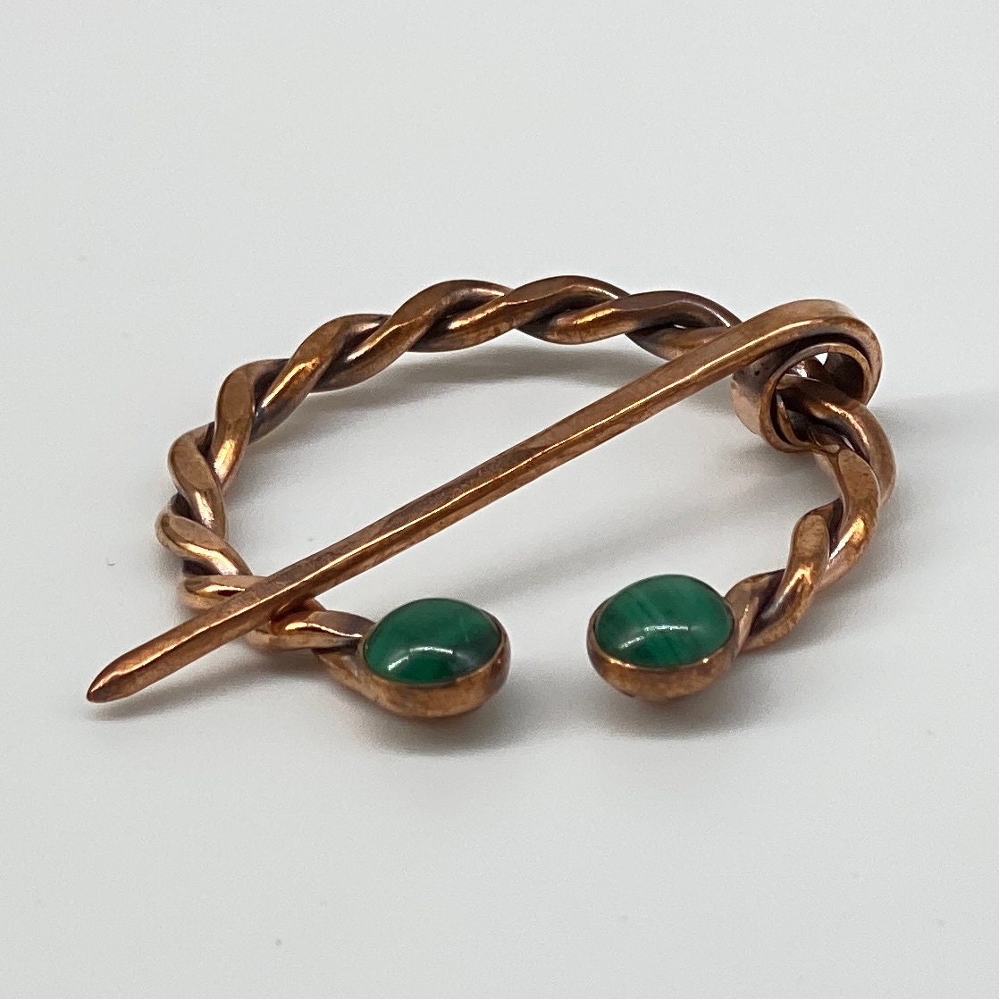 Celtic Copper Brooch, Viking Brooch, Copper Cloak Pin, Medieval