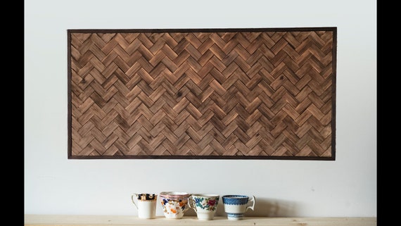 Large Wood Wall Art Shou Sugi Ban Herringbone Pattern Design - Herringbone Wood Wall Art Large Wood Wall Art Shou Sugi Ban Herringbone Pattern Design - Herringbone Wood Wall Art