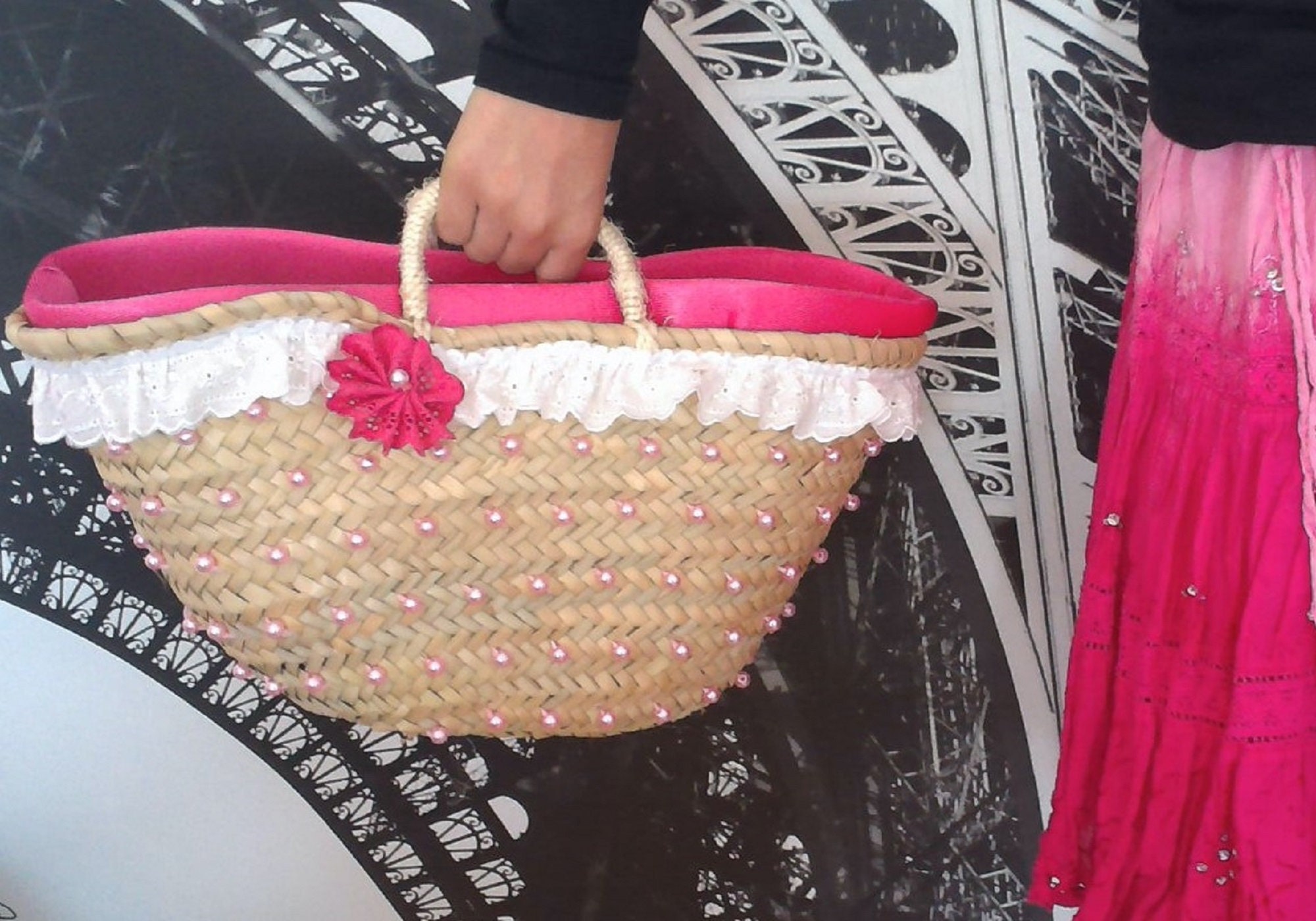 Cestas de mimbre para playa sale