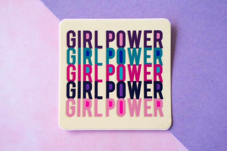 Girl Power Computer Sticker Girl Power Sticker Retro Girl Power Resist Art Feminist - Etsy