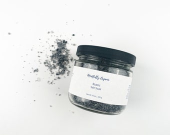 All Natural Bath Soak with Cambrian Clay and Black Lava Salt | Bath Salt Soak with Patchouli Oil and Cedarwood Oil