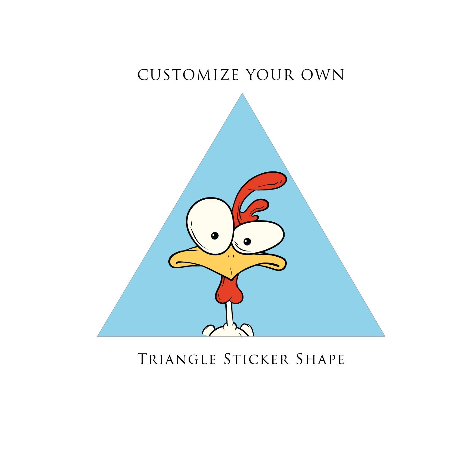 100 Custom Triangle Stickers | Etsy