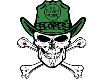 Border Patrol,Honor First,Skull,Thin Green Line,Stickers,Custom Vinyl Decal