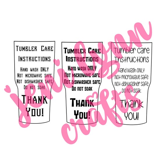 Tumber Care Cards 3 Versionssvg Jpg Png Vector Pdf Etsy
