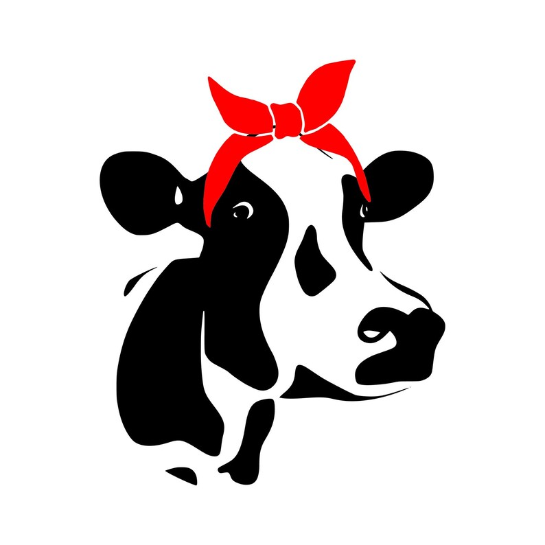 Bandana Milk Cow SVG, JPG, Digital Download