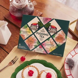 Pudding Tea Variety Gift Pack: 12 Assorted Delicious Flavours for Tea Lovers.