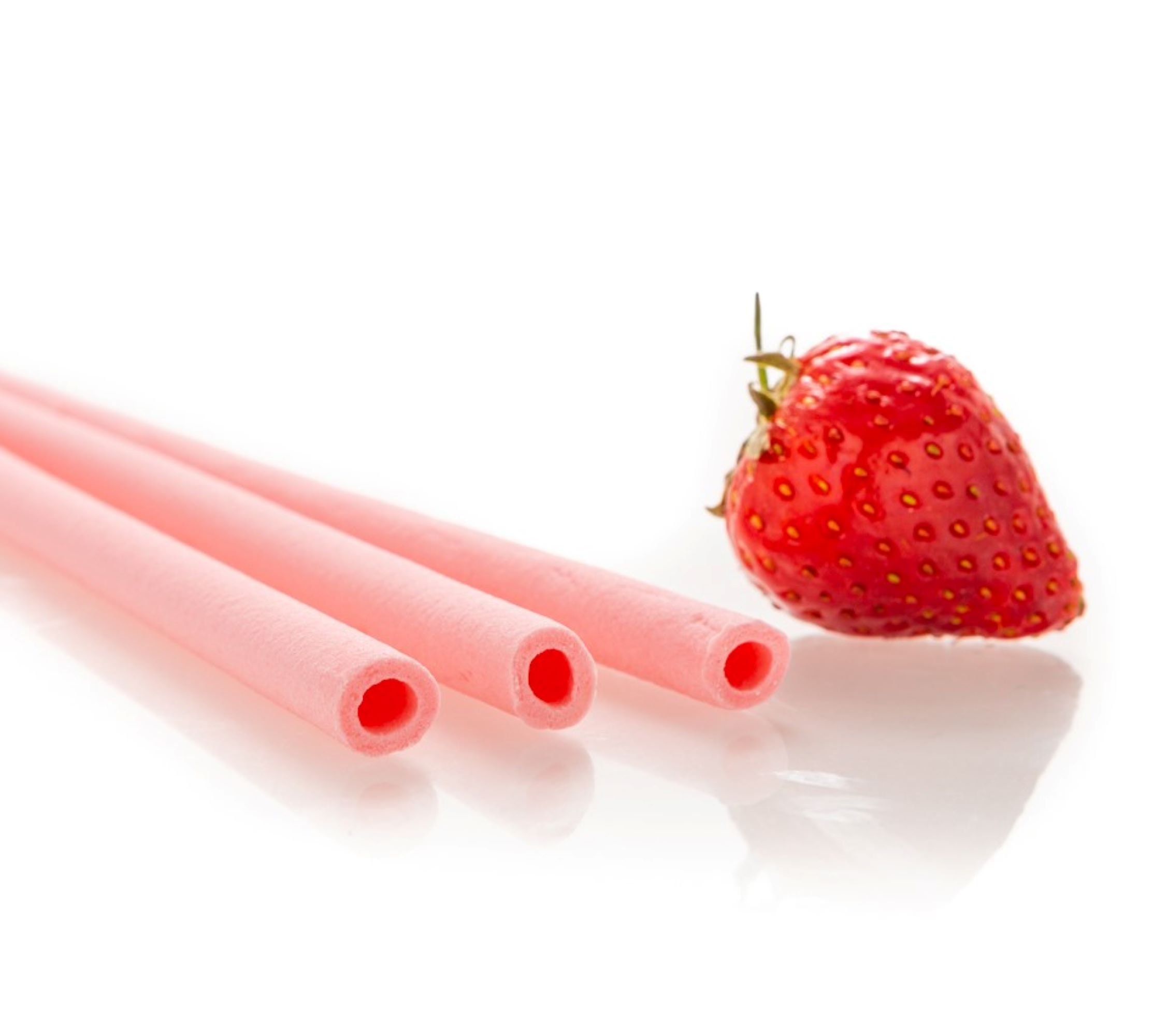 20 Strawberry Flavour Edible Drinking Straws Etsy