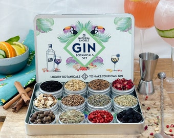 12 Gin Botanicals Gin Gift Set. For Making & Infusing Gin. Ideal Gin Gift.