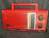 Antique Red NEC Telemisr Hi Fi All 6 Transistor Radio, Solid State MW-Band Radio