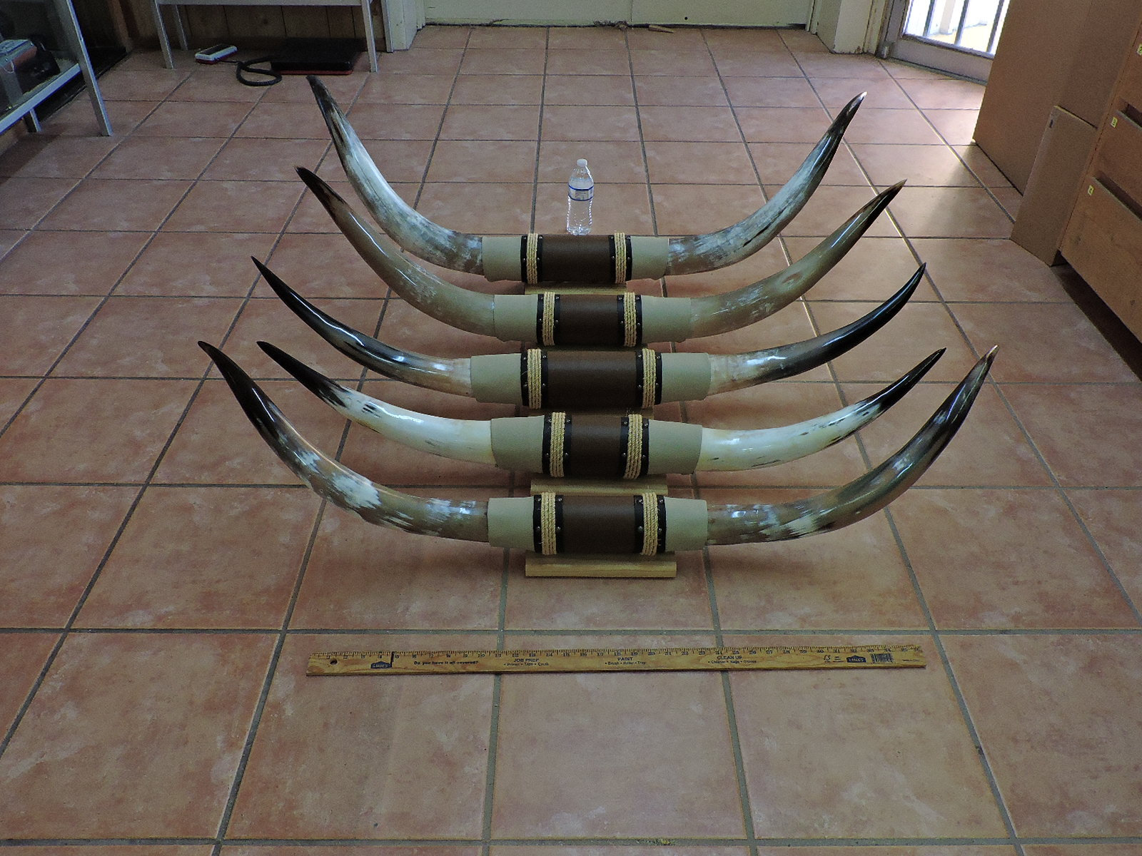 Steer horns 4' - 4'5" mounted LONGHORN Steer horns BULL horns cow horns cattle horns (1 only)