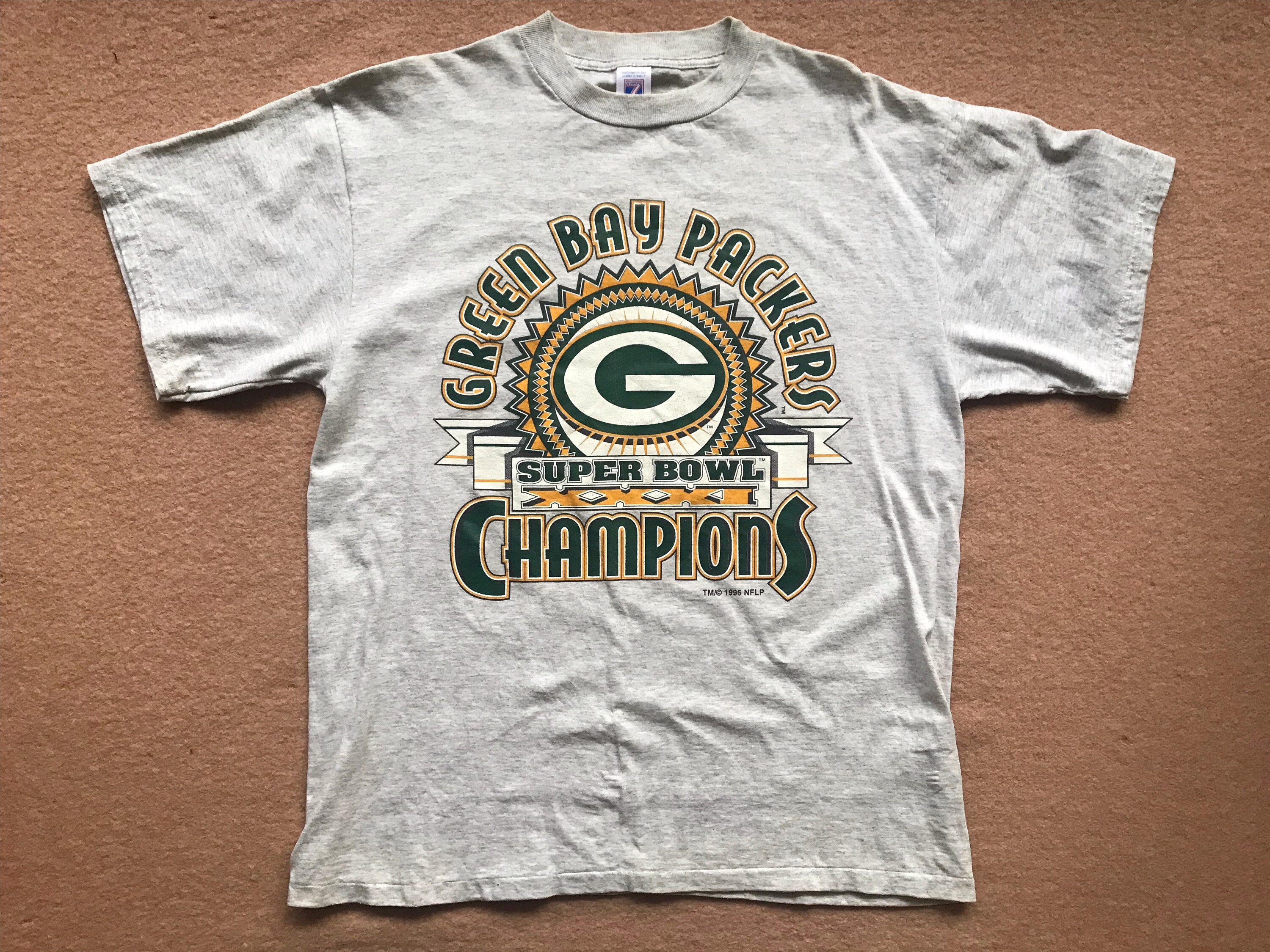 Green Bay Packers (NFL) Super Bowl Tee – Logo 7 – Vintage