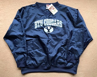 Brigham Young University (Cougars) Pullover (NOS w/tags!) – Red Oak (Pro Player) – Vintage 2000s (mid) – Size X-Large